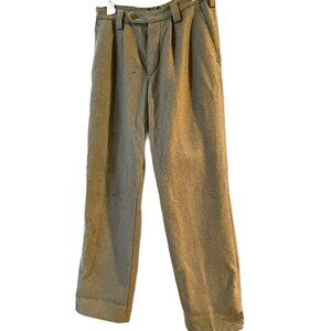 Vintage East German green wool military pants